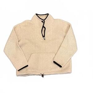 Victorias Secret PINK teddy Sherpa quarter zip pullover M